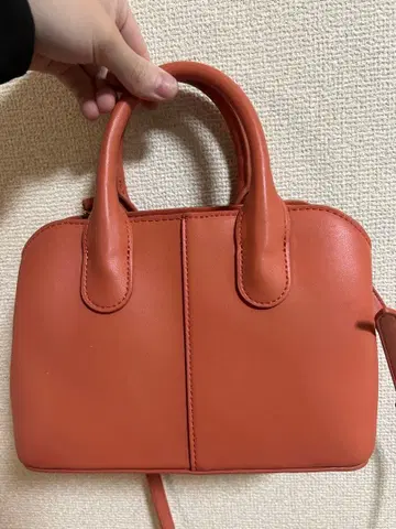 오렌지 핸드백 2포켓