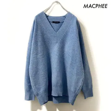 MACPHEE 맥피 울 캐시미어 V넥 풀오버 니트