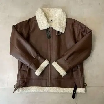 무스탕 자켓 가죽 자켓 ( 브라운 )