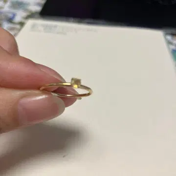 cui cui 골드 심플 반지 오팔