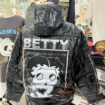 (40)BETTY BOOP 후드 부착 다운 자켓