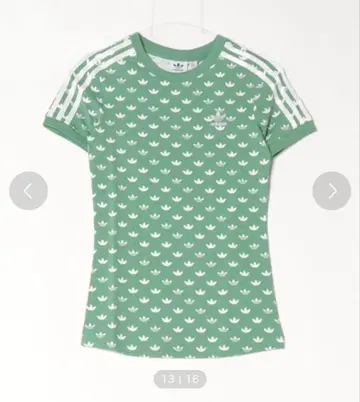 adidas ZOZO 한정판 모노그램 쓰리 스트라이프 반팔