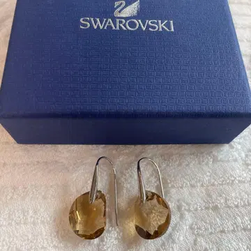 Swarovski 크리스탈 브라운 후크 귀걸이