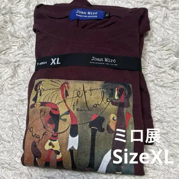 도쿄 미술관 미로전 굿즈 T셔츠 브라운 달팽이 여자 꽃 별 XL