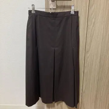 [ 새상품급 ] 울 스커트 무릎 아래 스커트 짙은 갈색