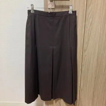 [ 새상품급 ] 울 스커트 무릎 아래 스커트 짙은 갈색