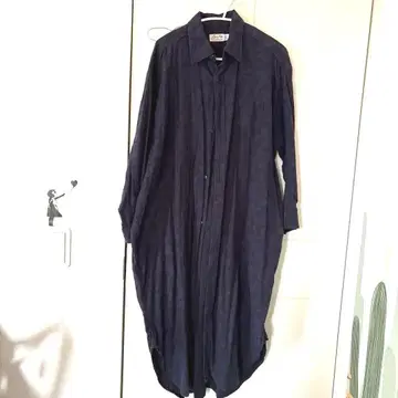 Beams Boy 페이즐리 다크 네이비 셔츠 원피스 빔즈 보이