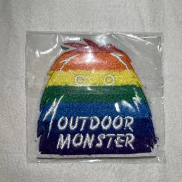 OUTDOOR MONSTER 복슬복슬 와펜 레인보우