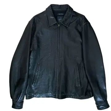 Nautica real leather jacket sullen