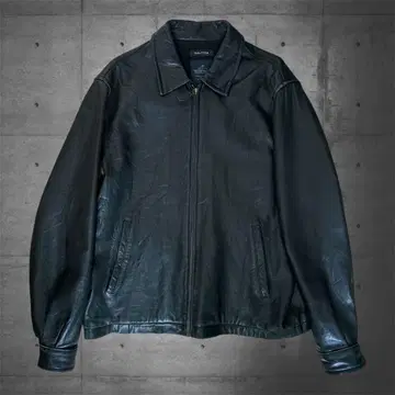 Nautica real leather jacket sullen