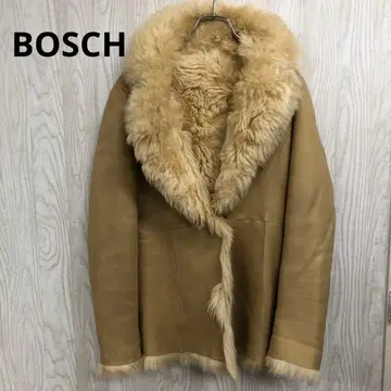 z-716 BOSCH 베이지 무스탕 코트 후드 부착