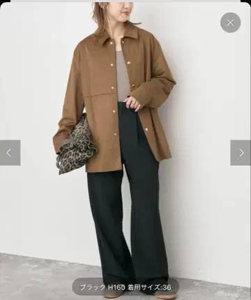 Spick and Span 더블 크로스 투 턱 팬츠 블랙 34