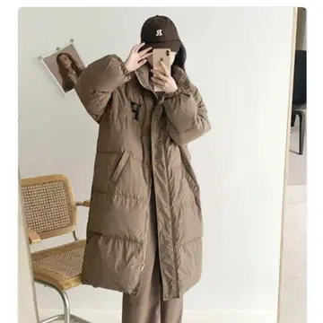 충전솜 롱 코트