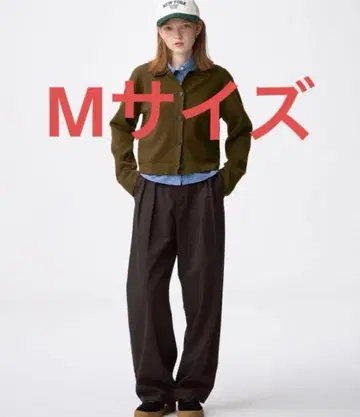GU 치노 배럴 레그 턱 팬츠 M 사이즈