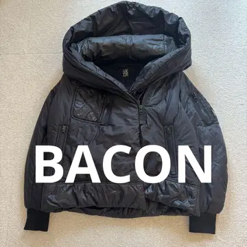 BACON 베이컨 빅 봄버 자켓 후드 블루종