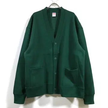 새상품 속기모 빅 실루엣 맨투맨 가디건 남성용 그린 XL