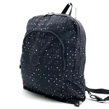 [ 컨디션 최상 ] 키플링 백팩 블랙 도트 무늬 나일론 로고