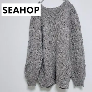 seahop 남성용 큼직한 스웨터 L 케이블 짜임