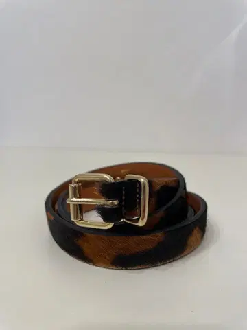 미사용 MAISON BOINET 레오파드 무늬 송치 벨트