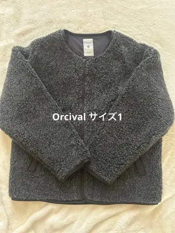 Orcival 보아 노카라 자켓 그레이 사이즈 1