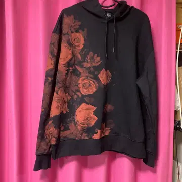 꽃무늬 후드 부착 후드티 H&M