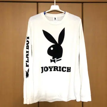 JOYRIC 플레이보이 로고 긴팔 셔츠 L 화이트