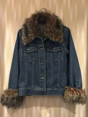 데님 퍼 자켓