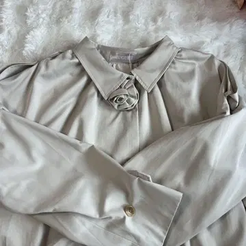 muguet rose midi trench coat