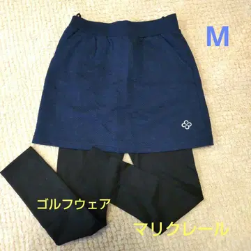 네이비 꽃무늬 스커트와 레깅스 세트 M 마리끌레르