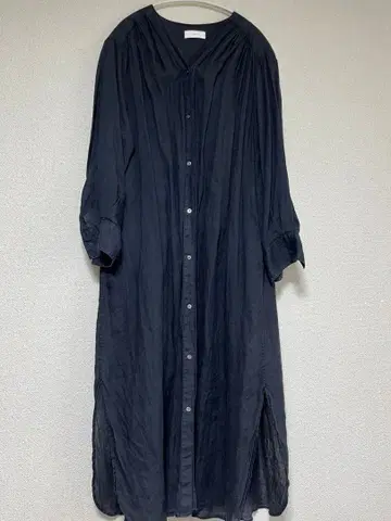 카구레 린넨 원피스 블랙