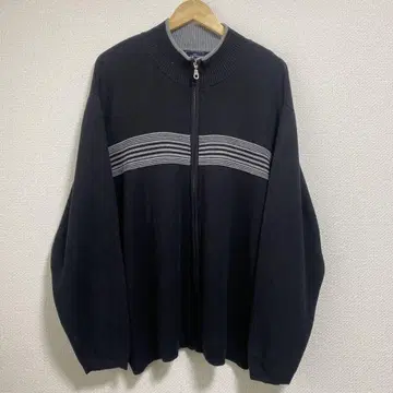 DOCKERS 블랙 니트 집업