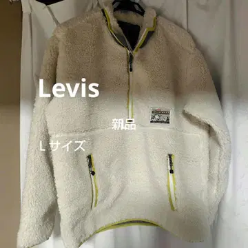 새상품 신사 택 포함 LEVIS WARM 플리스 자켓 화이트