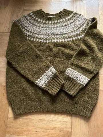 John Tulloch 페어아일 패턴 스웨터 38