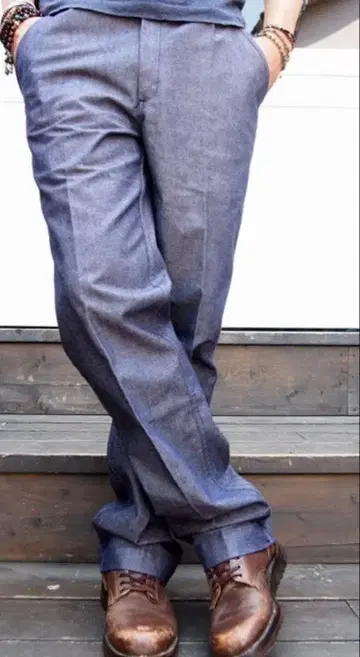 프렌치 밀리터리 팬츠 청바지 데님 팬츠 프랑스군 실물