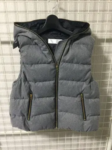 DoCLASSE 후드 부착 그레이 다운 베스트