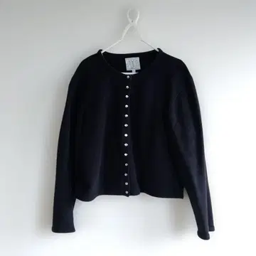 애니에스베 스테디셀러 스냅 버튼 가디건 블랙