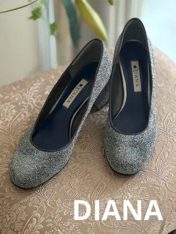 DIANA 실버 글리터 펌프스