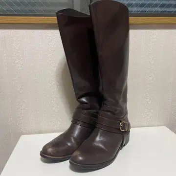 키타무라 다크 브라운 롱 부츠 24cm