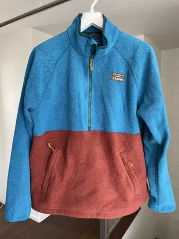 L.L.Bean 플리스 자켓 파랑 빨간색 엘엘빈