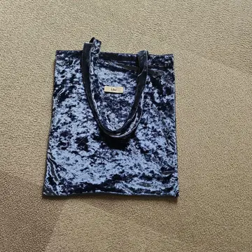 Uhr 다크 블루 벨벳 토트백