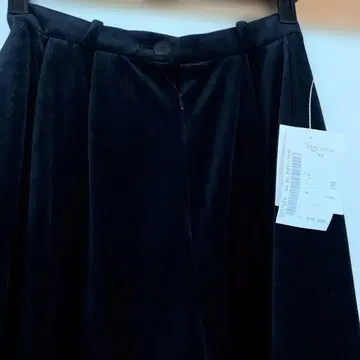 블랙 벨벳 와이드 팬츠