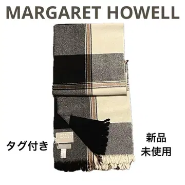 MARGARET HOWELL 체크 무늬 머플러