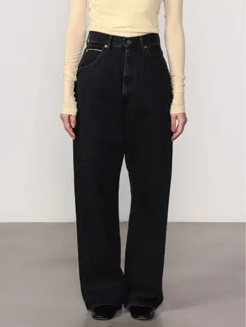 THE SHINZONE 별주 HIGH WAIST DENIM BLACK