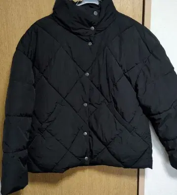 블랙 퀼팅 자켓