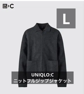 UNIQLO:C 니트 풀 지퍼 자켓 L 08 DARK GRAY