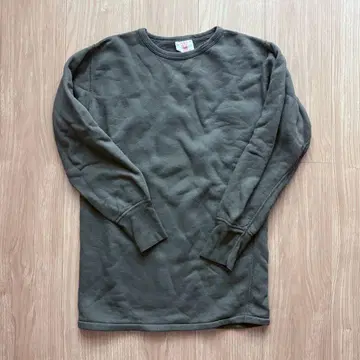 70년대 빈티지 프랑스군 티셔츠 긴팔 카키