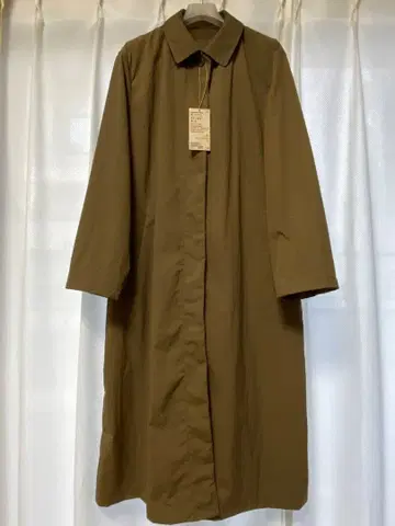 무인양품 발수 UV컷 스텐카라 코트 브라운 L 사이즈 여성용