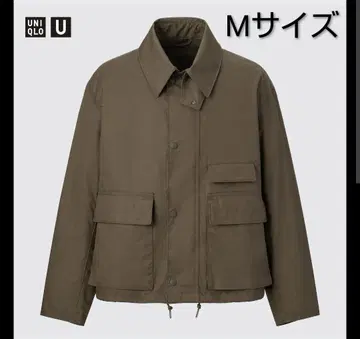 유니클로 U 유틸리티 숏 블루종 올리브