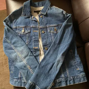 L 사이즈 데님 자켓 데님 블루