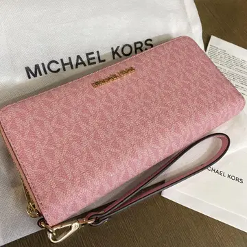 MICHAEL KORS 핑크 장지갑